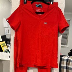 ‼️Limited Edition Red FIGS Scrub Set